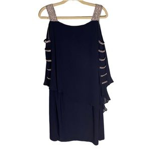 MSK Navy Studded Dress Size 2X Like New